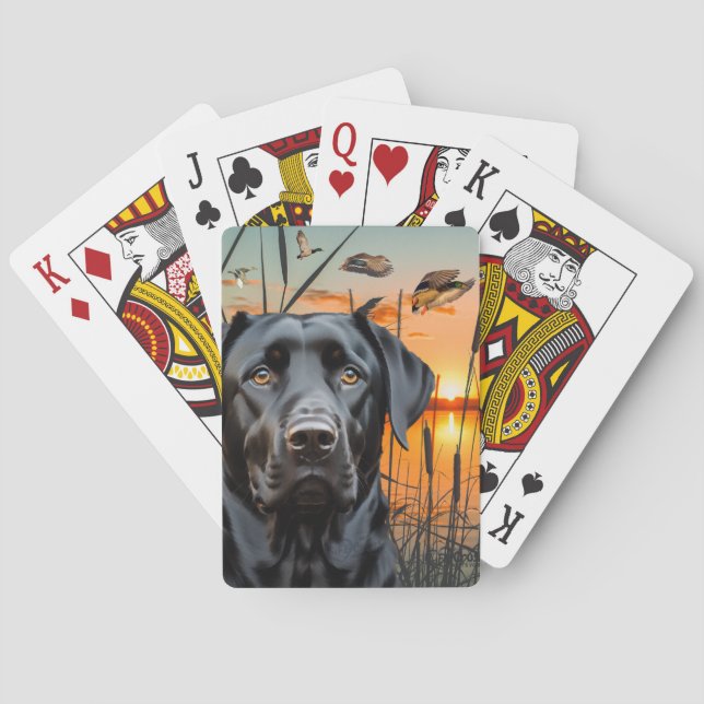 Black Labrador Playing Cards, Labrador Retriever Cards (Back)