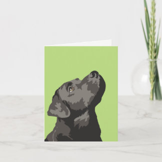Black Labrador Pop Art Greetings Card