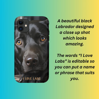 Black Labrador puppy iPhone 11 Case