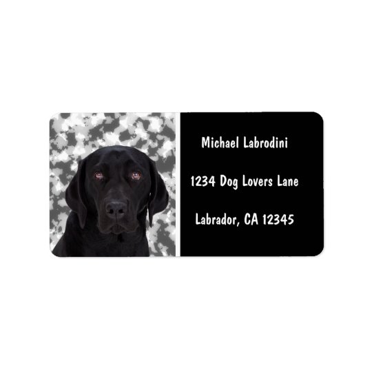Black Labrador Retriever Address Label
