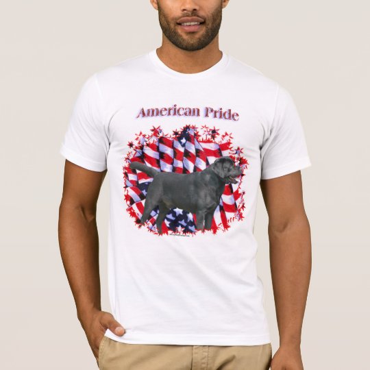 Black Labrador Retriever American Pride T-shirt