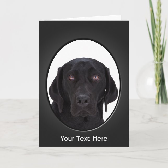 Black Labrador Retriever Card (Front)