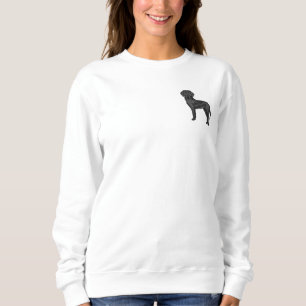 Black Labrador Retriever Cartoon Dog Illustration Sweatshirt