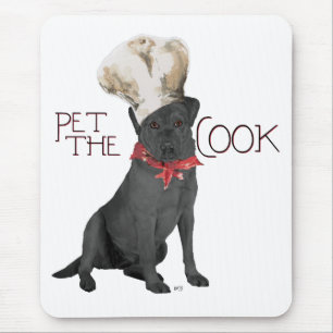 Black Labrador Retriever Chef Mouse Mat