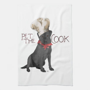 Black Labrador Retriever Chef Tea Towel