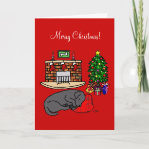 Black Labrador Retriever Christmas Cards