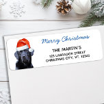 Black Labrador Retriever Christmas Cute Santa Dog<br><div class="desc">Send Christmas greetings with this adorable Black Labrador Santa Dog address labels. Personalise with your name and address . This black labrador christmas address label will be a favourite among labrador lovers. Visit our collection for matching black lab christmas cards, home decor, and gifts. COPYRIGHT © 2020 Judy Burrows, Black...</div>