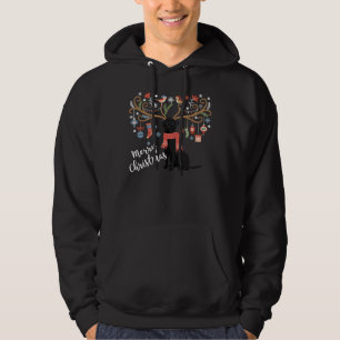 Black Labrador Retriever Christmas Dog Hoodie