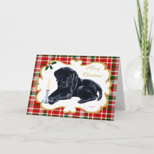 Black Labrador Retriever Christmas Holiday Card