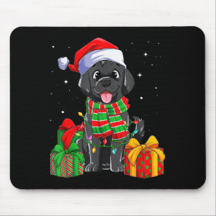 Black Labrador Retriever Christmas Lights Xmas Lab Mouse Mat