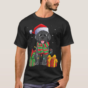 Black Labrador Retriever Christmas Lights Xmas Lab T-Shirt