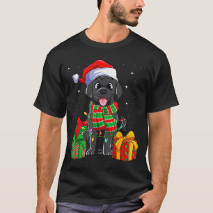 Black Labrador Retriever Christmas Lights Xmas Lab T-Shirt