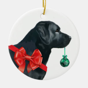 Black Labrador Retriever Christmas Ornament