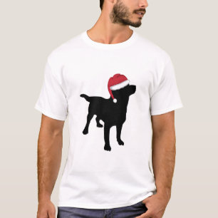 Black Labrador Retriever Christmas Santa T-Shirt