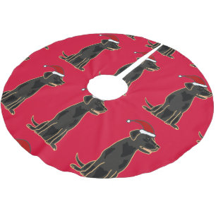 Black Labrador Retriever Christmas Tree Skirt