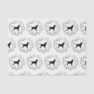 Black Labrador Retriever Christmas Wreath Dog Tissue Paper