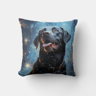 Black Labrador Retriever Cushion