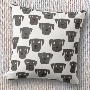 Black Labrador Retriever Cute Cushion