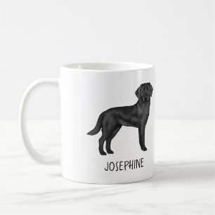 Black Labrador Retriever Cute Lab Dog Custom Name Coffee Mug