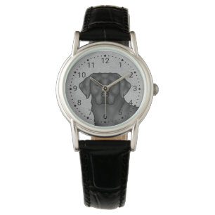 Black Labrador Retriever Cute Portrait Dog Lover Watch