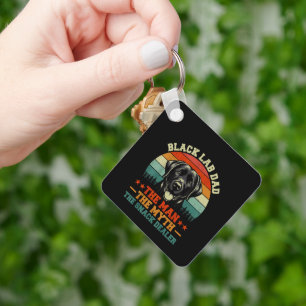 Black Labrador Retriever Dad Black Lab Dad Key Ring
