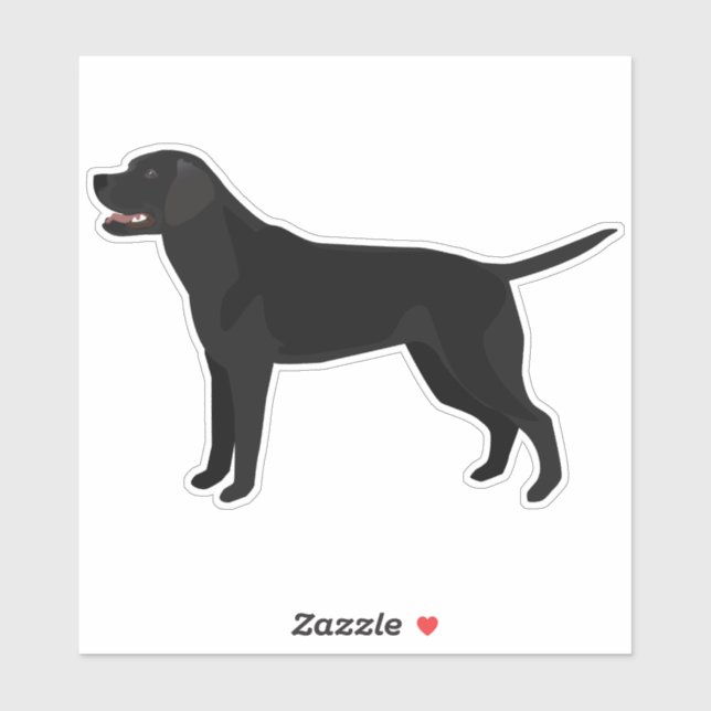 Black Labrador Retriever Dog Breed Silhouette (Sheet)