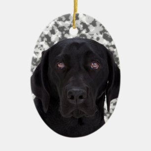 Black Labrador Retriever dog Ceramic Tree Decoration