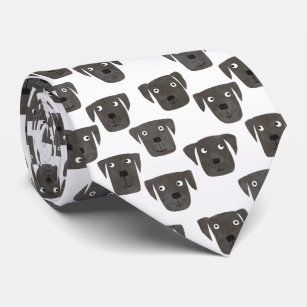 Black Labrador Retriever Dog Cute Pattern Tie