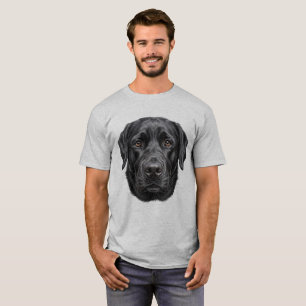 Black Labrador Retriever Dog Face T-Shirt Realis