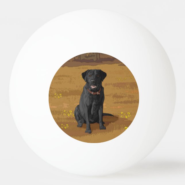 Black Labrador Retriever Dog Lover Gift Ping Pong Ball (Front)