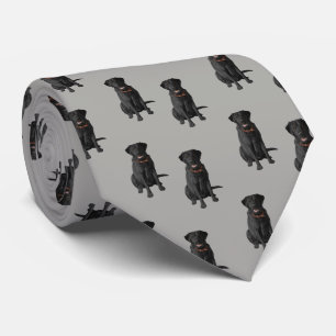 Black Labrador Retriever Dog Lover Tie