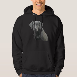 Black Labrador Retriever Dog Oil Painting Hoodie