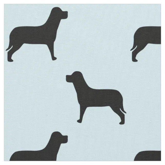 Black Labrador Retriever Dog Pattern Fabric | Zazzle