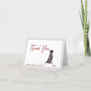 Black Labrador Retriever Dog Personalise        Thank You Card