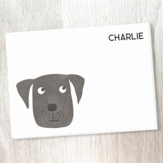 Black Labrador Retriever Dog Personalised Post-it Notes