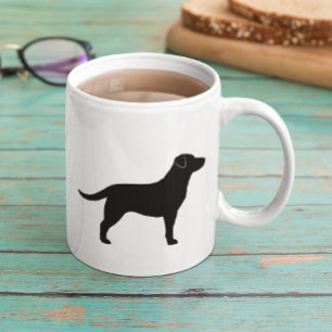 Black Labrador Retriever Dog Silhouettes Coffee Mug