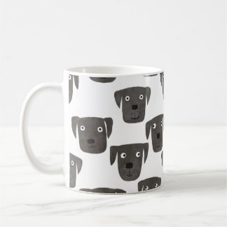 Black Labrador Retriever Dog Watercolor Coffee Mug