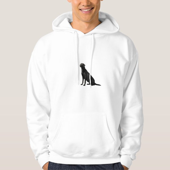 Black Labrador Retriever Elegant Breed Hoodie (Front)