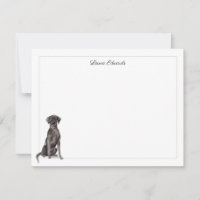 Black Labrador Retriever Grey Border Personalised