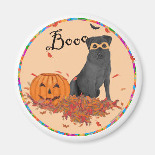 Black Labrador Retriever Halloween Magnet