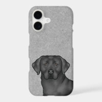 Black Labrador Retriever Head Dog Lover Grey