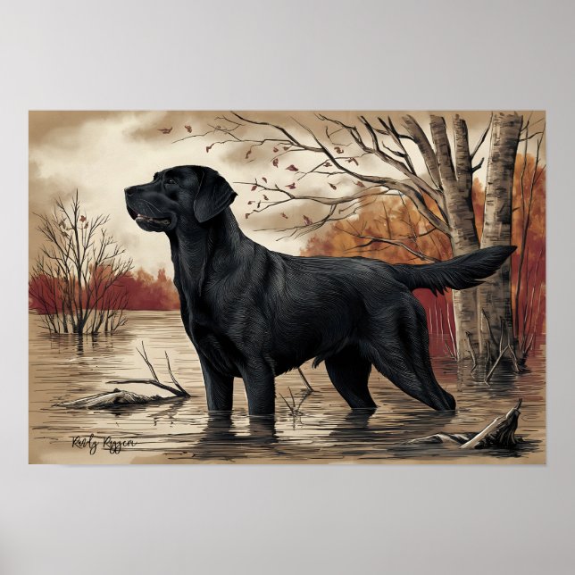 Black Labrador Retriever, Hunters Best Friend Poster (Front)