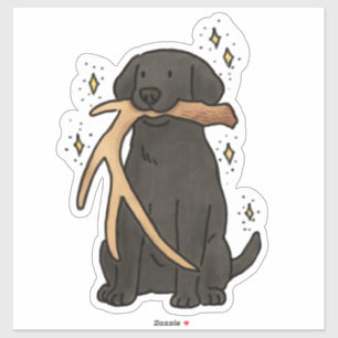Black Labrador Retriever Hunting Car Decal