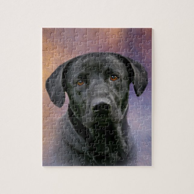 Black Labrador Retriever Jigsaw Puzzle (Vertical)