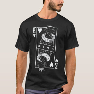 Black Labrador Retriever King Of Hearts Funny Dog T-Shirt