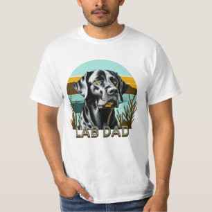 Black Labrador Retriever   Lab Dad T-Shirt