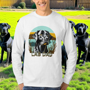 Black Labrador Retriever Lab Dad T-Shirt