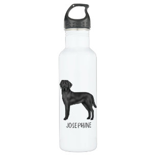 Black Labrador Retriever Lab Dog Art And Your Name 710 Ml Water Bottle