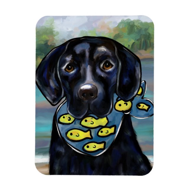 Black Labrador Retriever Magnet (Vertical)