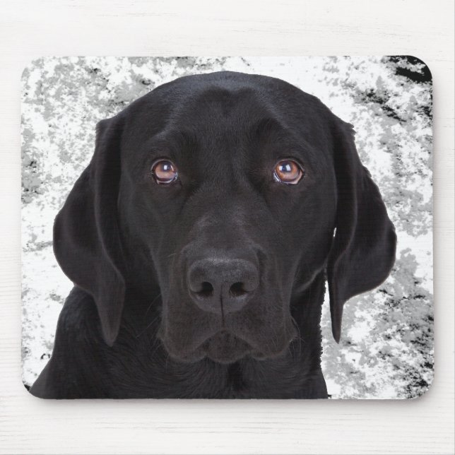 Black Labrador Retriever Mouse Mat (Front)